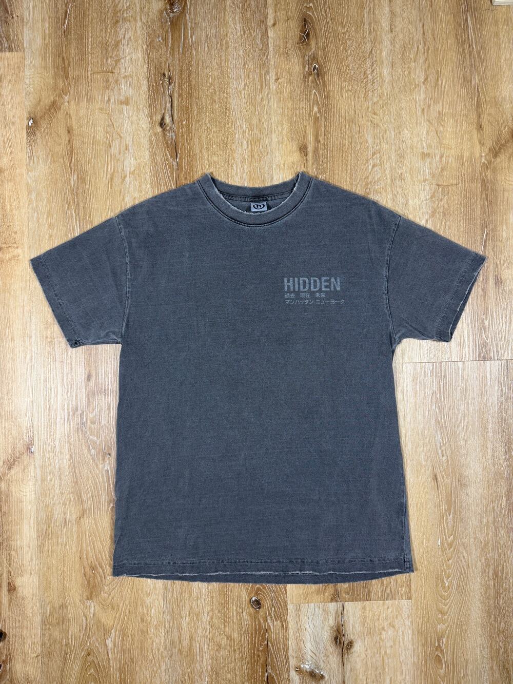 Hidden NY-Vintage H logo Tee  -Charcoal-M